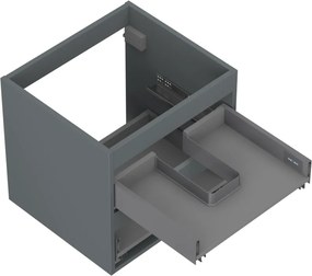 Mexen Box-A, závesná skrinka 50 cm, 2 zásuvky, grafitová matná, 91AX0-0500-470-2-66