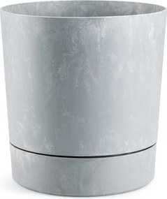 Kvetináč s podmiskou AZALEA 22,5 cm sivý betón