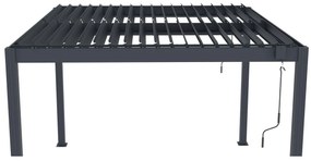 G21 Bioklimatická pergola Austin 3x3 m, antracitová hliníková