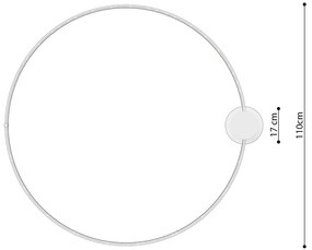Stropné LED svietidlo Rio 110, 1x LED 70w, 3000k, w