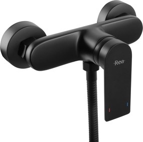 Rea Verso, sprchová batéria s ručnou sprchovou súpravou, čierna matná, REA-B7900