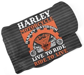 Sablio Deka Harley-Davidson Live to ride, ride to live - 150x120 cm