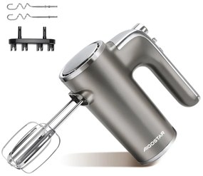 Aigostar B.V. Aigostar - Ručný šľahač 400W/230V šedá/chróm AI1518