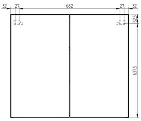 Mereo, Kúpeľňová galerka 60 cm alebo 80 cm, zrkadlová skrinka, 2x dvere, biela, MER-CN717GB