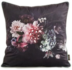 DEKORAČNÁ OBLIEČKA NA VANKÚŠ VELVET 137 45X45 CM KVETY