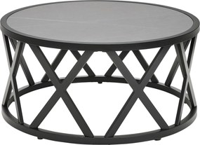 XXXLutz KONFERENČNÝ STOLÍK, čierna, svetlosivá, kov, kameň, 75/35/75 cm Livetastic - Stolíky do obývačky - 002056002001