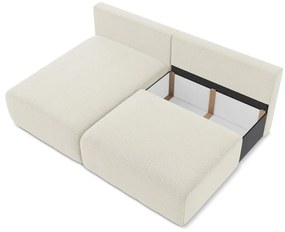 Krémovobiela rozkladacia/s úložným priestorom rohová pohovka (ľavý roh) Kalena – Makamii