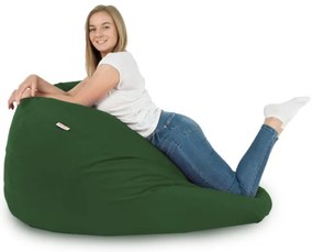 Plyšový sedací vak SAKO tmavozelený