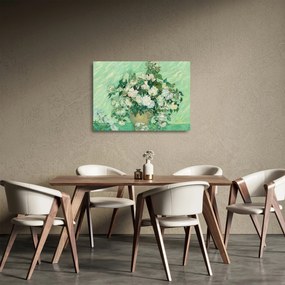 Sklenený obraz - Vincent van Gogh, Roses, reprodukcia (70x50 cm)
