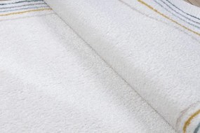 Koberec FUSION Shape  5707 biely / tmavozelený