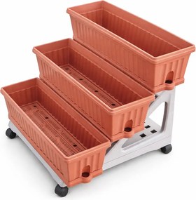 BAMA súprava kvetináčov ORTO DI TR, terracotta