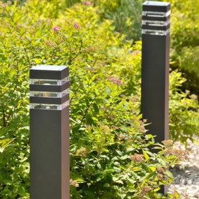 LED RGBW stmievateľná vonkajšia lampa TEKSAS 1xE27/12W/230V 74 cm IP44 antracit