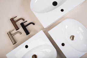 Rea Kim, keramické umývadlo na dosku 455x390x110mm, biela lesklá, REA-U6681