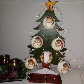 DECOLED Sada ozdôb, 6 ks, priemer 8 cm, elf