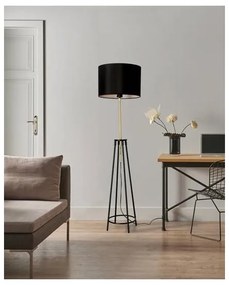 Stojacia lampa TEGOLA 1xE27/60W/230V čierna/zlatá