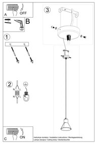 Sollux SL.0987 - Luster na lanku TAZILA 1xES111/60W/230V biela