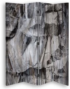 Gario Paraván Drsná sivá Rozmery: 145 x 170 cm, Prevedenie: Otočný paraván 360°