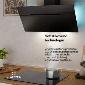 Klarstein Alina digestor, EEK A, Dotykový, LED osvetlenie, Odsávanie/recirkulácia, 615 m³/h