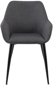 Jedálenská stolička látka Vessa - tmavošedá