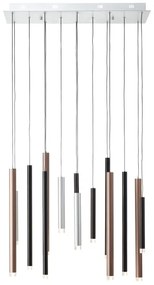 Brilliant - LED stmievateľný luster na lane CEMBALO LED/60W/230V chróm/čierna/hnedá