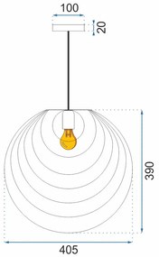 Toolight - Moderná stropná lampa APP427-1CP, ružové zlato, OSW-00559
