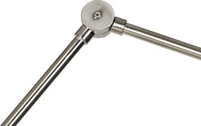 Stojacia lampa oceľová nastaviteľná s čiernym tienidlom 50cm - Editor