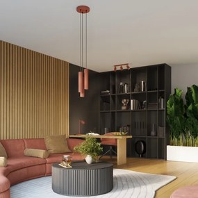 Sollux SL.1633 - Luster na lanku KARBON 3xGU10/10W/230V červená