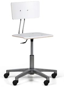 Antares Pracovná stolička SALLY, nízka, na kolieskach, biela