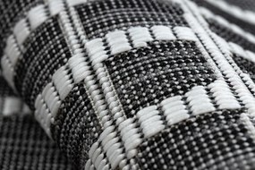 Dywany Łuszczów Kusový koberec Sion Sisal Trellis 22144 black/ecru – na von aj na doma - 160x220 cm
