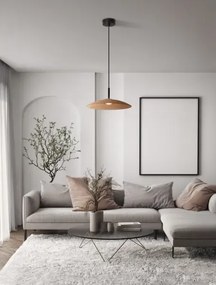 LED čierno-moca hnedé moderné svietidlo Polifemo 40