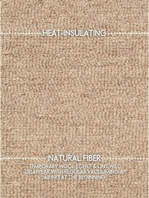 Ručne tkaný vlnený okrúhly koberec v prírodnej farbe ø 160 cm Puristic Knots – Elle Decoration