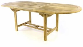 Záhradný oválny stôl DIVERO - rozťahovateľný - 170/230 cm, drevený