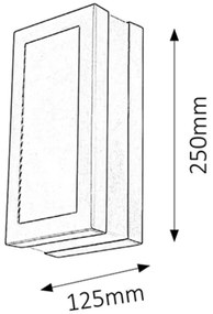 Rabalux 8683 - Vonkajšie nástenné svietidlo STUTTGART 1xE27/14W/230V