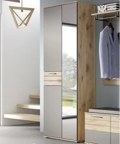 Predsieňová šatníkova skriňa Mason, dub/šedá%