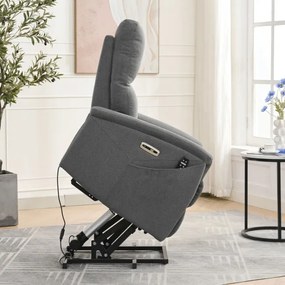 Polohovacie kreslo sivý, elektrické TV-929 GREY2