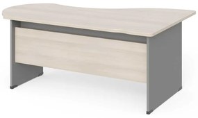 Rohový stôl Manager 180 x 120 cm, ľavý, agát svetlý / sivá