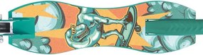 Detská kolobežka s veľkými kolesami a popruhom, Dino - mint