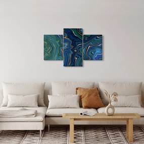 Obraz - Zeleno-modrý mramor (90x60 cm)
