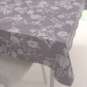 Biante Dekoračný obdĺžnikový obrus PM-045 Zámocké kvety na pastelovo fialovom 120x180 cm