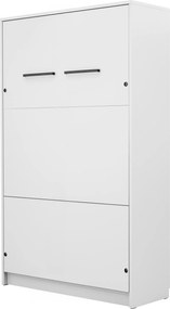 Vertikálna sklápacia posteľ Genius 140x200 s písacím stolom - biely mat