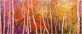 Obraz farebného lesa (120x50 cm)