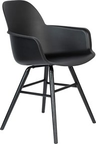 Zuiver Albert Kuip Armchair plastová stolička - Čierna