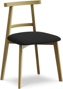 Čierna jedálenská stolička z masívneho dreva Ohelo – Makamii