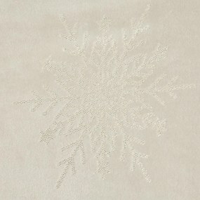 EUROFIRANY VIANOČNÁ FLANELOVÁ DEKA SNOW GOLD 150X200 CM VZOROVANÁ