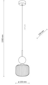 Závesný luster SOPHIA na lanku 1xE14/10W/230V čierna/zelená/dymová béžová