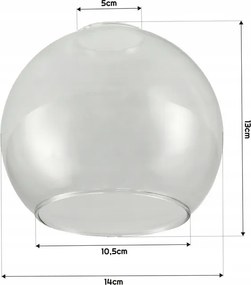 BERGE LED lustrové stropné svietidlo 4xE27 priehľadná sklenená guľa