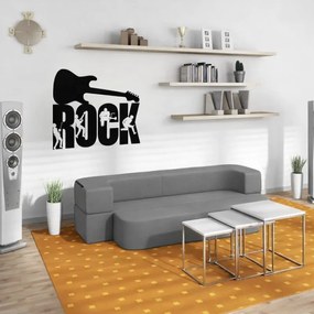 Detská molitanová rozkladacia sedacia súprava SOFTY, sivá