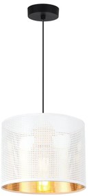 Závesné svietidlo Asti0, 1x biele PVC tienidlo, (fi 20cm), g, b