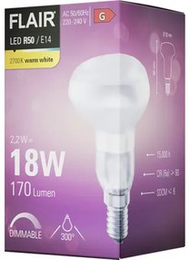 LED žiarovka FLAIR reflektor R50 E14 2,2W/18W 170lm 2700K matná stmievateľná