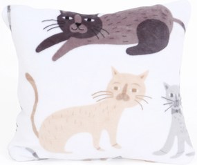 Obliečka na vankúšik mikroplyš Exclusive 40 × 40 cm - Mačičky